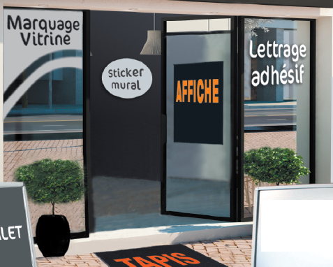 Lettrages Vitrine