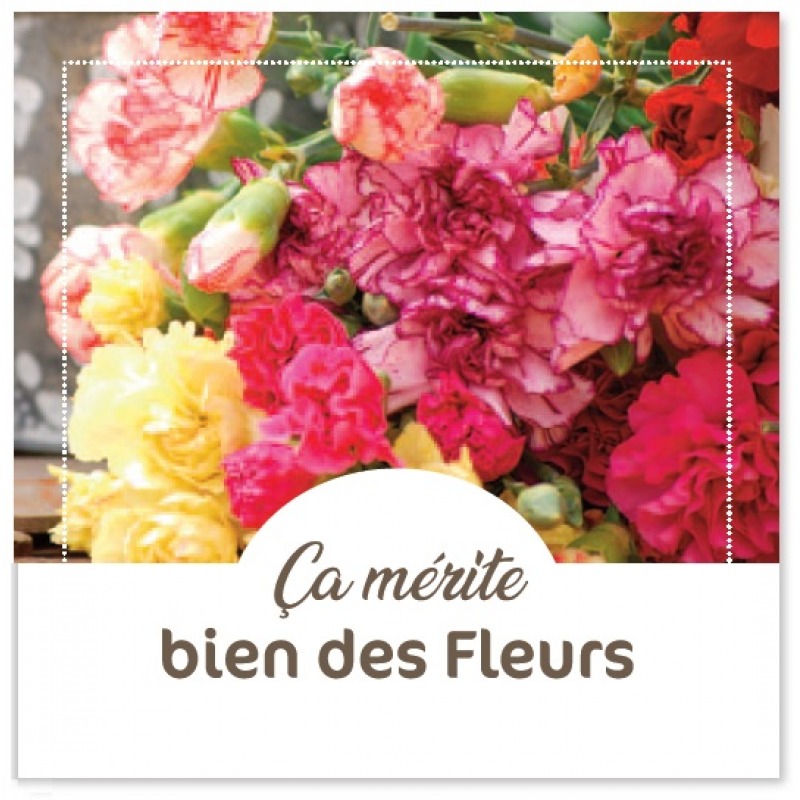 Cartes à Thème Plaisir d offrir - Ça mérite bien des Fleurs