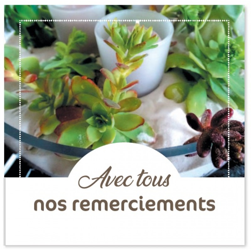 Cartes à Thème Remerciements - Avec tous nos remerciements