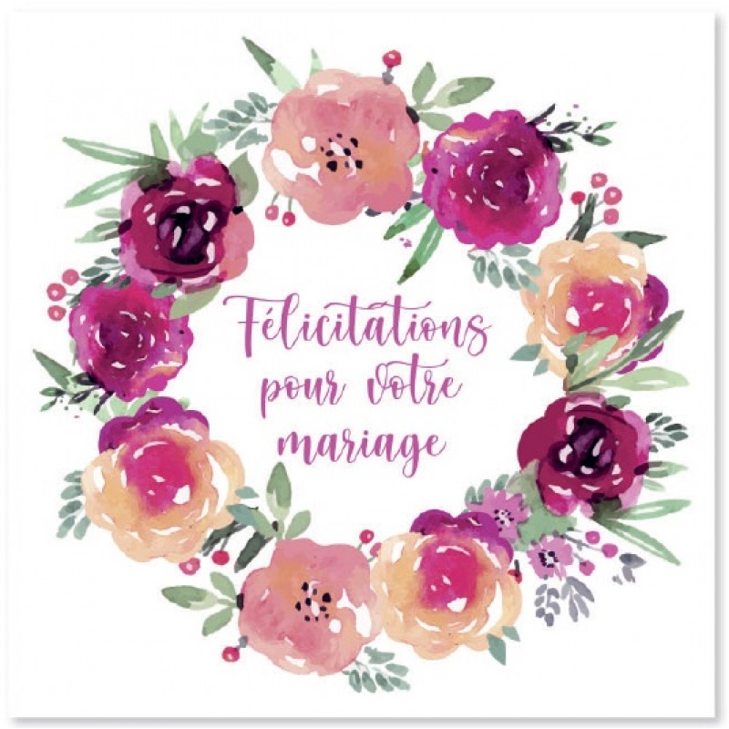 Cartes à Thème Mariage - Félicitations pour votre Mariage