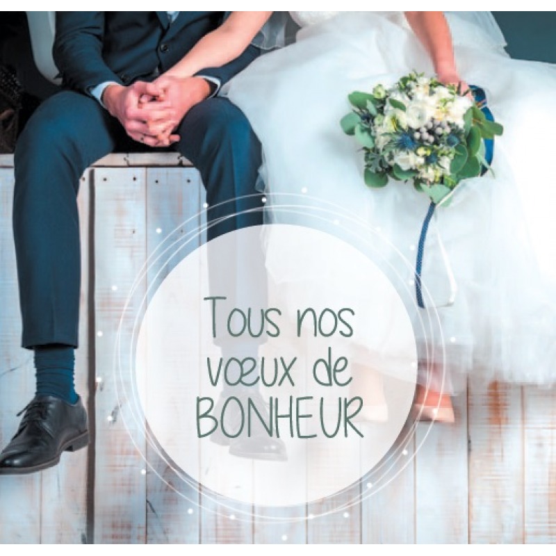 Cartes à Thème Mariage - Tous nos Voeux de Bonheur